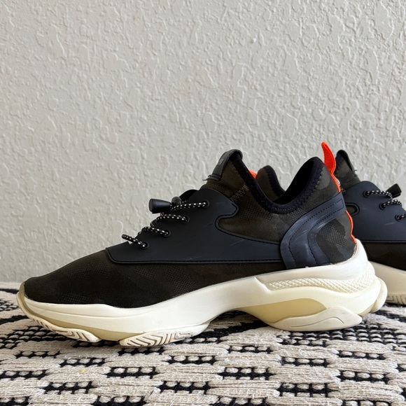 Steve Madden Camo Black and Orange Sneakers - Picture 6 of 10